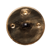 Italian Gold/Black Shank Back Button - 48L/30mm - Detail | Mood Fabrics