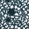 Metallic Deep Teal Couture Floral Guipure Lace Fabric | Mood Fabrics