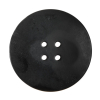 Italian Black Plastic Button - 54L/34mm - Detail | Mood Fabrics