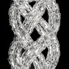 Silver Metal Chain Knot Applique - 8 - Detail | Mood Fabrics