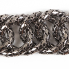 Gunmetal Metal Linked Chain Applique - 4 - Detail | Mood Fabrics