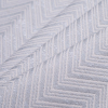 Silver Wide Herringbone Embroidered Cotton - Folded | Mood Fabrics