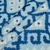 Prussian Blue Embroidered Home Decor Cotton - Folded | Mood Fabrics