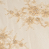 Beige Floral Beaded Lace - Detail | Mood Fabrics