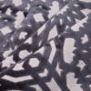 Turkish Gunmetal Geometric Polyester-Acrylic-Flax Flocked Chenille - Folded | Mood Fabrics