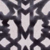Turkish Gunmetal Geometric Polyester-Acrylic-Flax Flocked Chenille - Detail | Mood Fabrics
