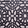 Turkish Gunmetal Geometric Polyester-Acrylic-Flax Flocked Chenille | Mood Fabrics