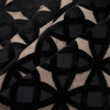 Turkish Ebony Black Geometric Laser Cut Velvet - Folded | Mood Fabrics