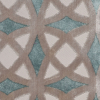 Turkish Aqua Geometric Laser Cut Velvet - Detail | Mood Fabrics