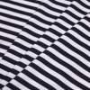 Black and White Striped Polyester Blended Ponte De Roma - Folded | Mood Fabrics