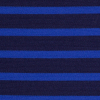 Navy and Royal Blue Striped Polyester Blended Ponte De Roma - Detail | Mood Fabrics