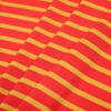 Tangerine and Mustard Striped Polyester Blended Ponte De Roma - Folded | Mood Fabrics