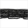 3.5 Black Pleaded Lace with Satin Edge | Mood Fabrics