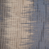 Indian Blue/Beige Geometric Striped Polyester-Cotton Brocade | Mood Fabrics