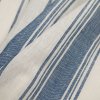 Indian Blue/White Striped Linen Woven - Folded | Mood Fabrics