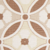 Spanish Brown/Beige Floral Geometric Poly/Cotton Canvas - Detail | Mood Fabrics