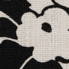 Ralph Lauren Black and Egret Floral Linen Canvas - Detail | Mood Fabrics