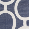 Spanish Denim/White Geometric Poly/Cotton Canvas - Detail | Mood Fabrics