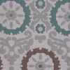 Green/Brown/Blue Floral Brocade - Detail | Mood Fabrics
