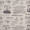 Spanish Gray/Navy Paris Journal Printed Poly/Cotton Canvas | Mood Fabrics
