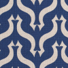 Spanish Royal Blue Goemetric Woven - Detail | Mood Fabrics
