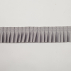 1.5 Silver Pleated Grosgrain Ribbon | Mood Fabrics