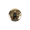 Black/Gold Rhinestone Button - 28L/18mm - Detail | Mood Fabrics