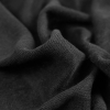 Black Solid Linen Knit - Detail | Mood Fabrics