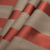 Turkish Striped Rust Polyester Woven - Folded | Mood Fabrics
