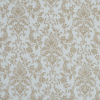 Irish Cream and Lily White Damask Printed Linen Woven | Mood Fabrics