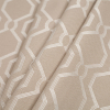Linen Colored Geometric Woven Blend - Folded | Mood Fabrics