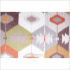 Turkish Orange Ikat Geometric Upholstery Velvet - Full | Mood Fabrics