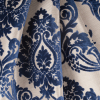 Sapphire Damask Cut-out Velvet - Folded | Mood Fabrics
