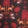 Swedish Black/Red Floral Woven Cotton Print | Mood Fabrics