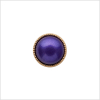 Italian Purple/Gold Shank Back Button - 18L/11.5mm | Mood Fabrics