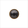 Italian Charcoal/Gold Shank Back Button - 20l/12mm | Mood Fabrics