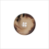 Italian Matte Light Brown Rimmed 4-Hole Button - 40L/25mm | Mood Fabrics