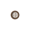 Rimmed Brown 4-Hole Button - 18L/11.5mm | Mood Fabrics