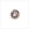 Italian Silver Plastic/Rhinestone Shank Back Button - 18L/11.5mm | Mood Fabrics