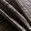 Black Textured Grid Blended Linen Woven - Folded | Mood Fabrics