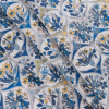 Blue/Yellow Floral Combed Cotton Voile - Folded | Mood Fabrics