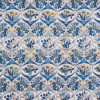 Blue/Yellow Floral Combed Cotton Voile | Mood Fabrics