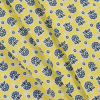 Yellow/Blue Cartooned Floral Combed Cotton Voile - Folded | Mood Fabrics