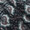 Black/Pink/Gray Printed Stretch Cotton Sateen - Folded | Mood Fabrics