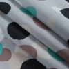 Gray/Beige Circles Printed on a Cotton Voile - Folded | Mood Fabrics