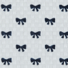 White and Navy Bow Printed Cotton Dobby Jacquard - Detail | Mood Fabrics