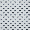 White and Navy Bow Printed Cotton Dobby Jacquard | Mood Fabrics