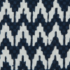 Navy/White Chevron Cotton Dobby Jacquard - Detail | Mood Fabrics