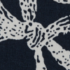 Navy/White Bows Printed on a Cotton Sateen - Detail | Mood Fabrics