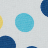Blue/Yellow Polka Dots Printed Cotton Poplin - Detail | Mood Fabrics